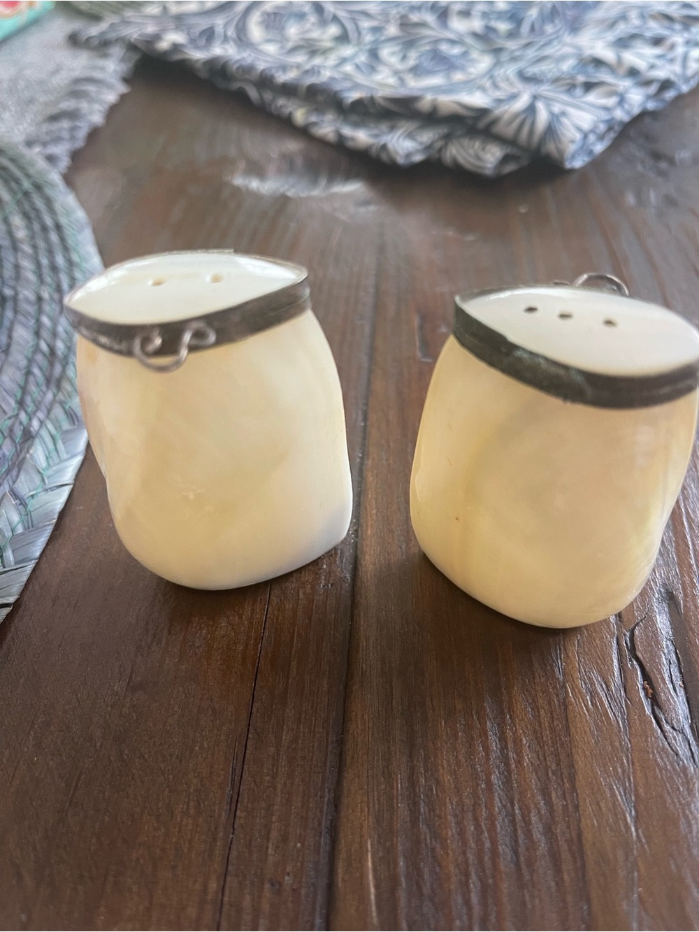 Ivory mother of pearl Salt and Pepper Shaker Set - Home Accents